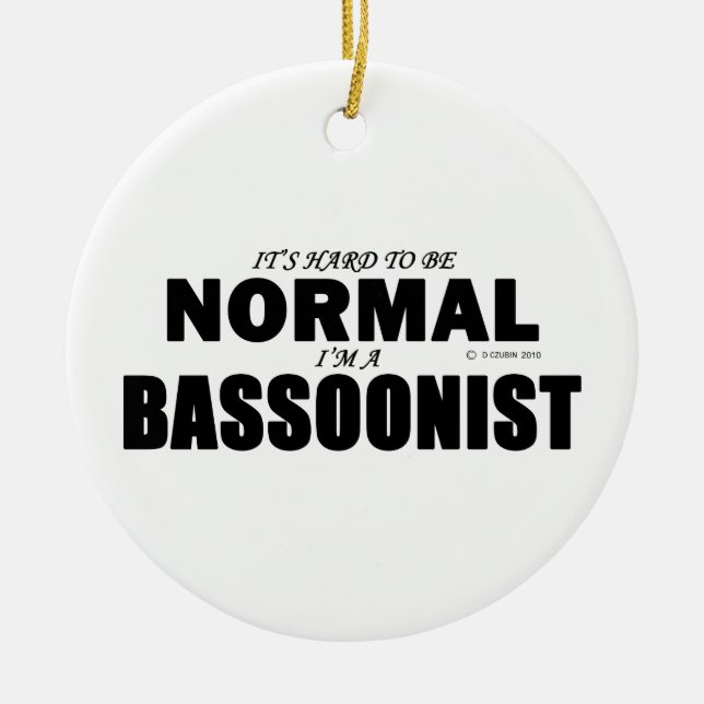 Normal bassoonist julgransprydnad keramik (Framsidan)