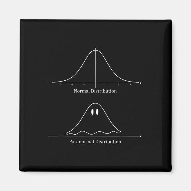 Normal distribution Funny Ghost Halloween Costume Magnet (Framsidan)