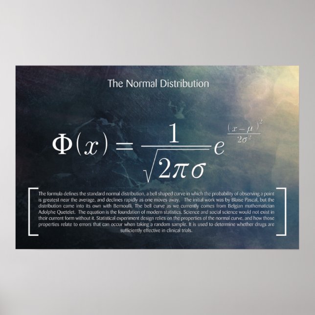 Normal distribution - matematik Poster (Framsidan)