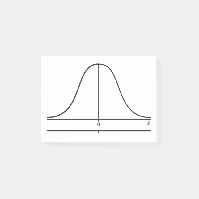 Normal distribution med X/M-linje (M) Post-it Block (Framsida)