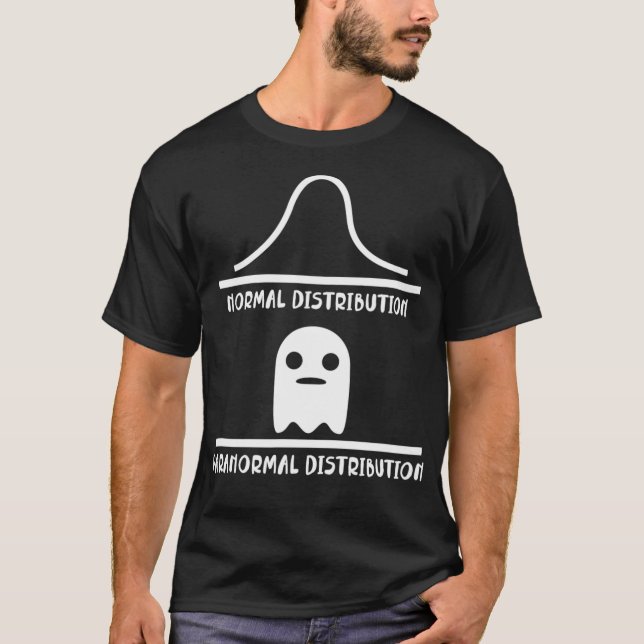 Normal distribution Paranormal distribution Math S T Shirt (Framsida)