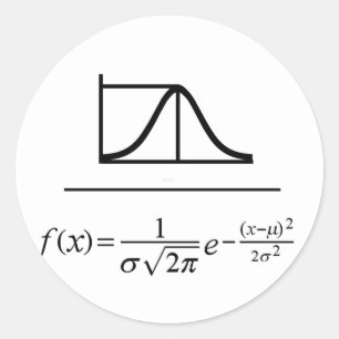 Normal distribution runt klistermärke