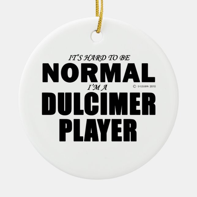 Normal Dulcimer Player Julgransprydnad Keramik (Framsidan)