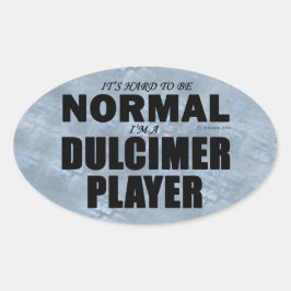 Normal Dulcimer Player Oval-symbol Ovalt Klistermärke