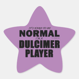 Normal Dulcimer Player Star-märkning Stjärnformat Klistermärke