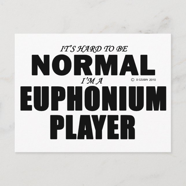 Normal Euphonium Player Vykort (Framsida)