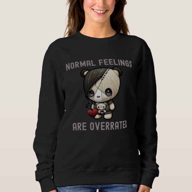 Normal Feelings Are Overrated Emo Music Scene  6 T Shirt (Framsida)