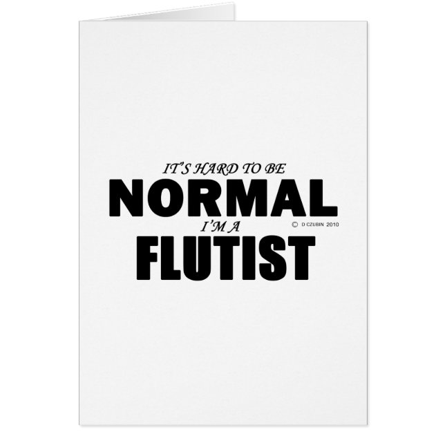 Normal flutist hälsningskort (Framsidan)