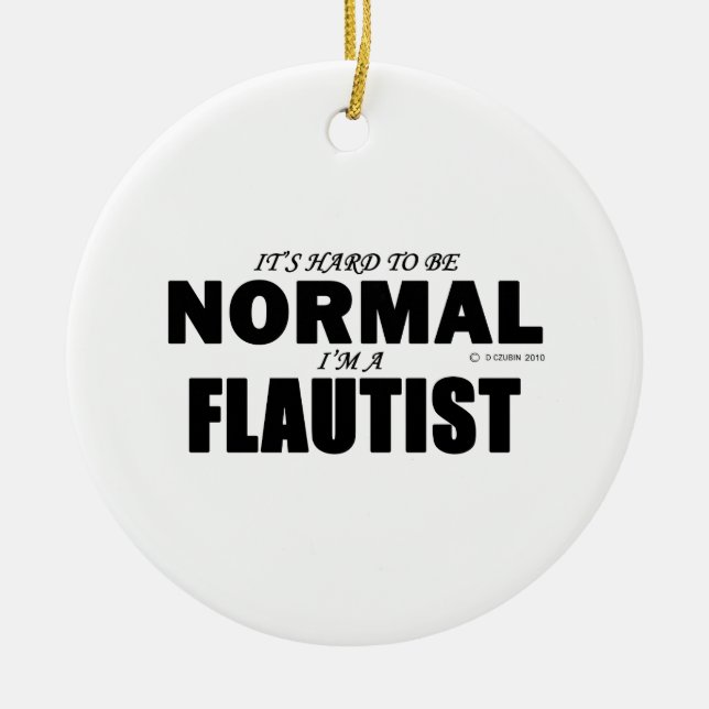 Normal flutist julgransprydnad keramik (Framsidan)