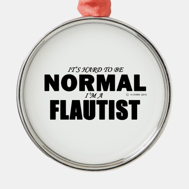 Normal flutist julgransprydnad metall (Framsidan)