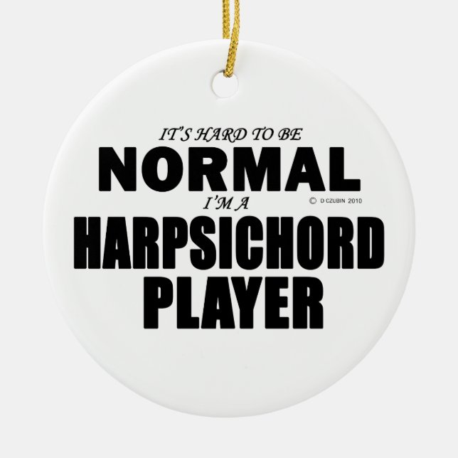 Normal Harpsichord Player Julgransprydnad Keramik (Framsidan)