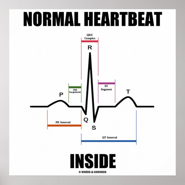 Normal hjärtrytm Inside EKG EKG Electrokardiogram Poster (Framsidan)