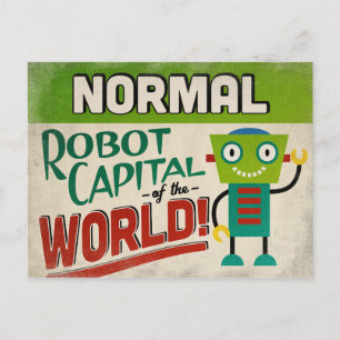 Normal Illinois Robot - Funny Vintage Vykort