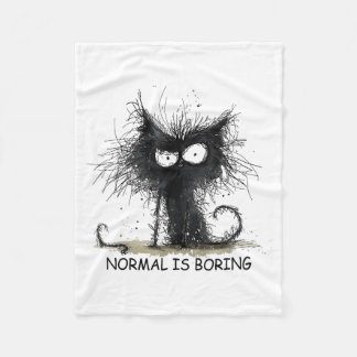 Normal Is Boring Funny Cat Graphic Tee Men Women  Fleecefilt