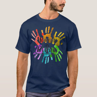 Normal Is Boring Kid Autism Awareness Love Support T Shirt