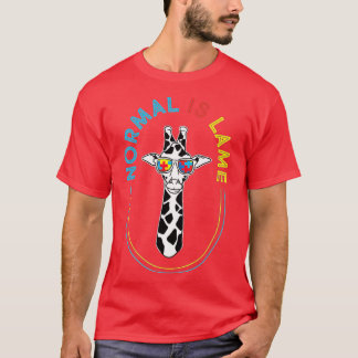 Normal is Lame - Giraffe Autistic Puzzle Aw T Shirt