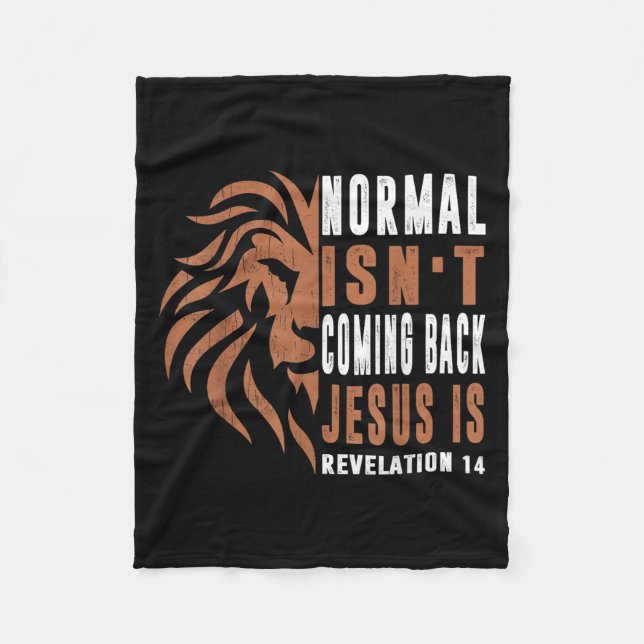 Normal Isnt Coming Back Jesus Is Dad Men Religious Fleecefilt (Framsidan)