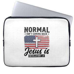 Normal Kommer Inte Att Komma Tillbaka Jesus Uppenb Laptop Fodral