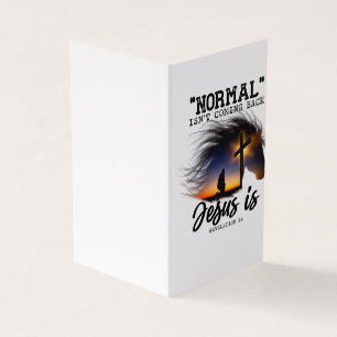 Normal kommer inte tillbaka Jesus för hästar Lover Kort