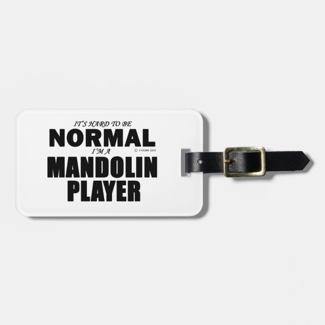 Normal Mandolin Player Bagagebricka (Horisontell Framsida)