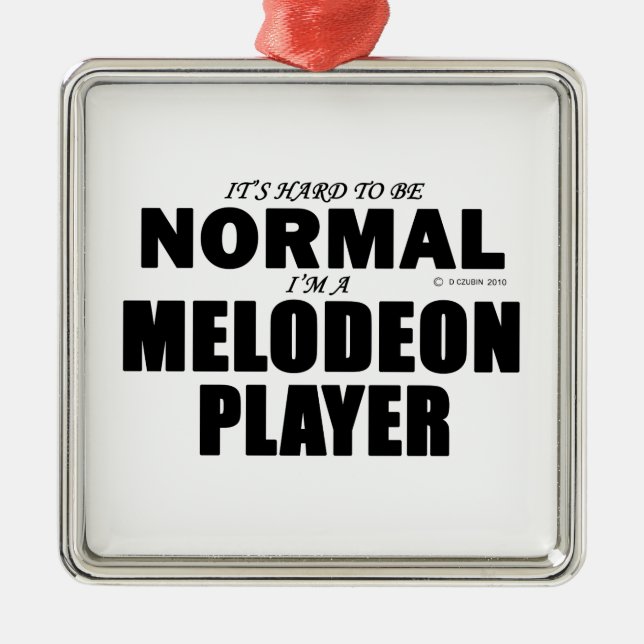 Normal Melodeon Player Julgransprydnad Metall (Framsidan)
