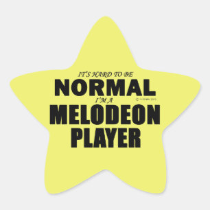 Normal Melodeon Player Star-märkning Stjärnformat Klistermärke