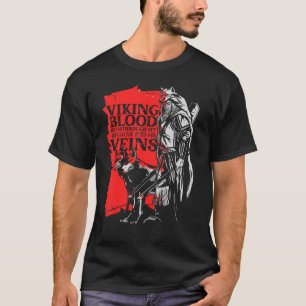 Normal mytologi Nordic Viking Blood Springa genom T Shirt