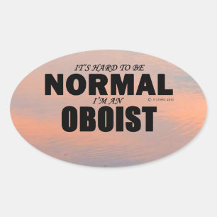 Normal Oboist Oval Sticker Ovalt Klistermärke