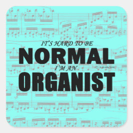 Normal Organist Square Sticker Fyrkantigt Klistermärke