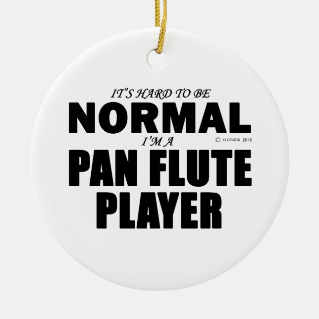 Normal Pan Flute Player Julgransprydnad Keramik (Framsidan)