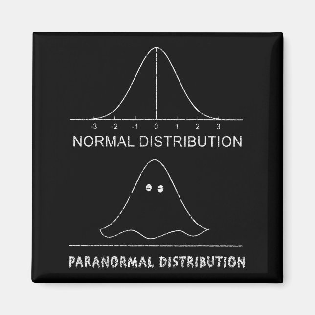 Normal Paranormal Distribution Funny Math Ghost Ha Magnet (Framsidan)