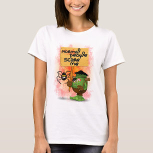 "Normal People Skrämmer mig" Frankenstein-tecken T Shirt