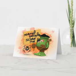"Normal People Skrämmer mig" Humous Frankenstein Kort