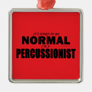 Normal percussionist julgransprydnad metall