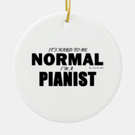 Normal pianist julgransprydnad keramik