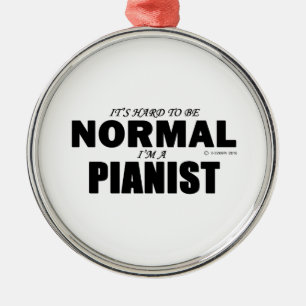 Normal pianist julgransprydnad metall