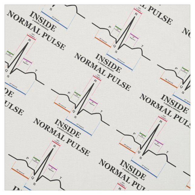 Normal puls innanför hjärtslag Elektrokardiogram Tyg (Provkarta)