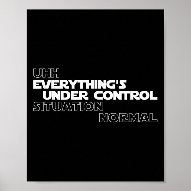 Normal Roligt för allt som kontrolleras Poster (Framsidan)