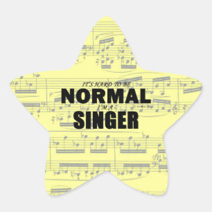 Normal Singer Star Sticker Stjärnformat Klistermärke