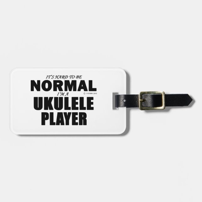 Normal Ukulele Player Bagagebricka (Horisontell Framsida)