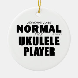 Normal Ukulele Player Julgransprydnad Keramik