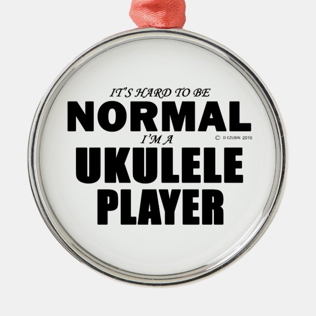 Normal Ukulele Player Julgransprydnad Metall (Framsidan)