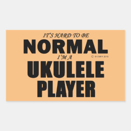 Normal Ukulele Player Rectangular Sticker Rektangulärt Klistermärke