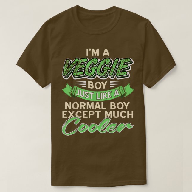 Normal Veggie Boy Vegan Vegetarian Healthy Gift T Shirt (Design framsida)