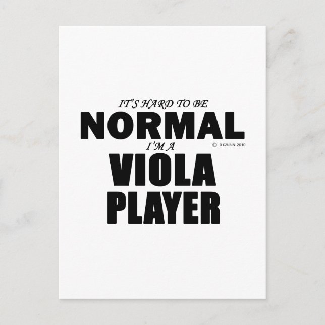 Normal Viola Player Vykort (Framsida)