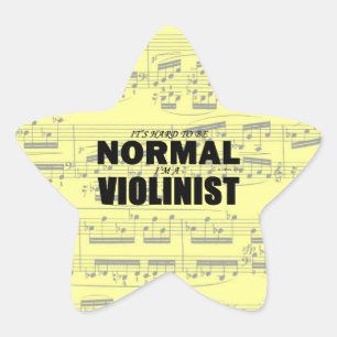 Normal Violinist Star Sticker Stjärnformat Klistermärke