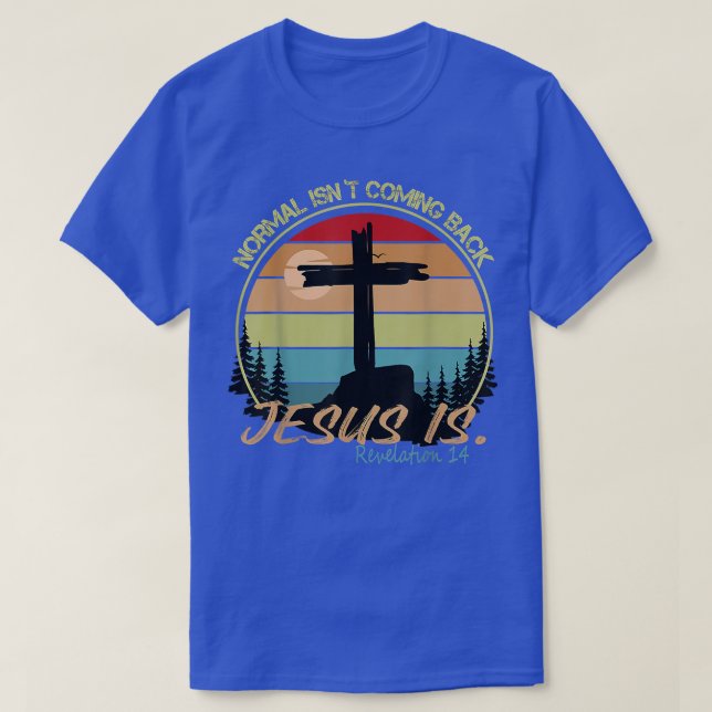 Normal VIST som kommer tillbaka Jesus är Retro-Vin T Shirt (Design framsida)
