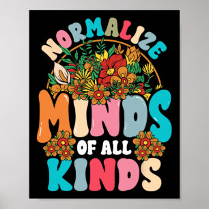 Normalisera allehanda former av autism Medvetenhet Poster