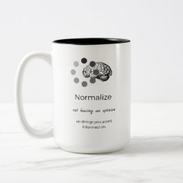 Normalisera att inget yttrande avges Två-Tonad mugg