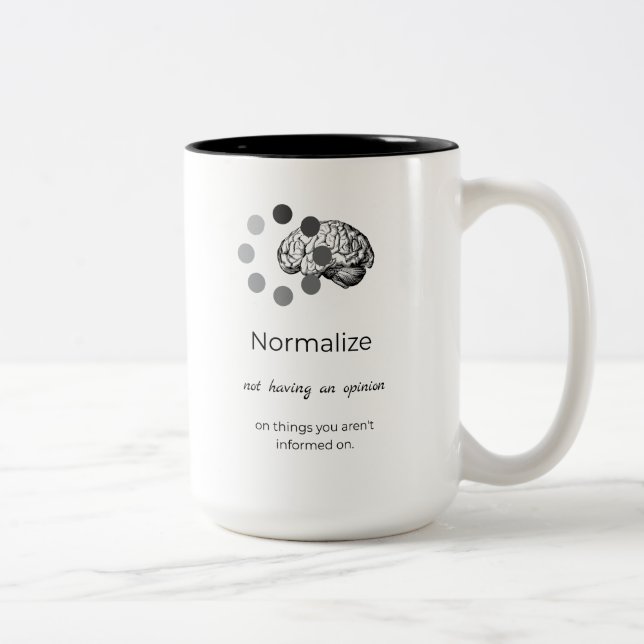 Normalisera att inget yttrande avges Två-Tonad mugg (Höger)